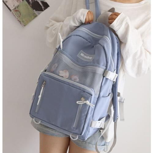 Mori Large Capacity Men Women Backpack Female Fashion School Bag for Teenage Girls Boys Middle School Students Bookbag Fresh