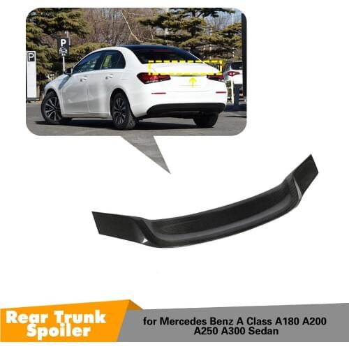 Carbon Fiber Rear Roof Wing Spoiler for Mercedes-Benz A Class W177 Sedan Rear Spoiler Wing 2019