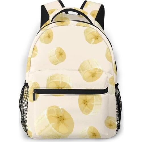 Backpack Women Shoulder Bag For Teenage Girls Banana Slices Bagpack Female Ladies School Backpack