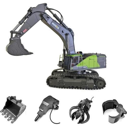 1:14 22CH 2.4G Excavator Remote Control Truck Toy Engineering Vehicle Model with Breaking Head Ball Grabber Wood Catcher