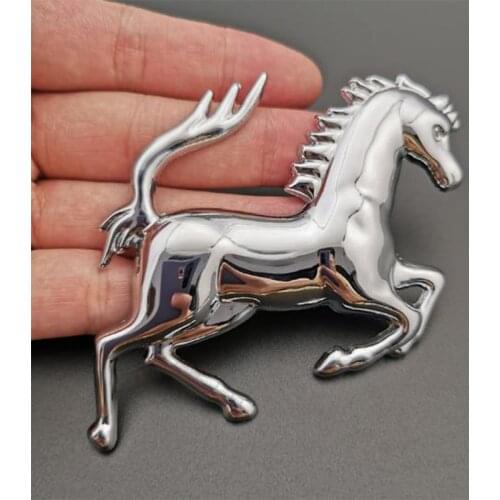 1 PC 3D Metal Running Horse Emblem badge Decal Stickers For Ferrari Fender Window Bumper Body Sticker Auto Styling Accessories