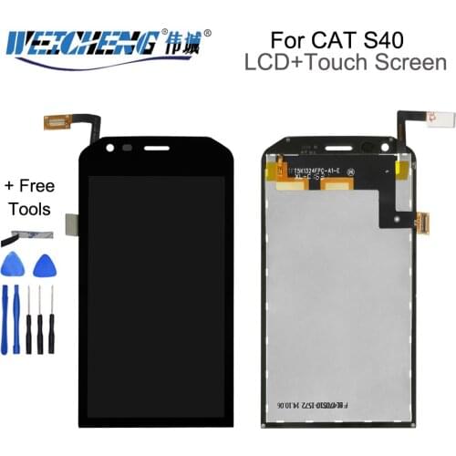 4.7'' Black For Caterpillar CAT S40 LCD Display+Touch Screen Digitizer Assembly For Cat S40 Screen Lcd Mobile Phone Accessories