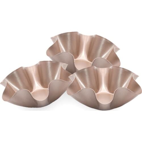6 inch Non-stick Flower-shaped Tart Mold Carbon Steel Tortilla Salad Bowl Muffin Cake Shell Molds Quiche Pan Baking Tool