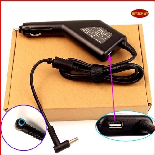 19.5V 3.33A Laptop DC Adapter Car Charger +USB for HP 15-n013ca 15-n013dx,15-n014nr,15-n019wm 15-au030wm 15-N040US 15-n011nr