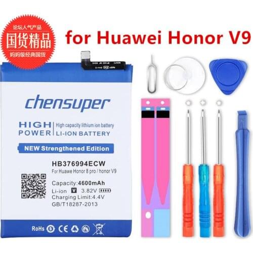 Chensuper Top Brand 0 Cycle 2019 Newest Battery for Huawei Honor 8 pro / honor V9 DUK-AL20 DUK-TL30 HB376994ECW within tracking
