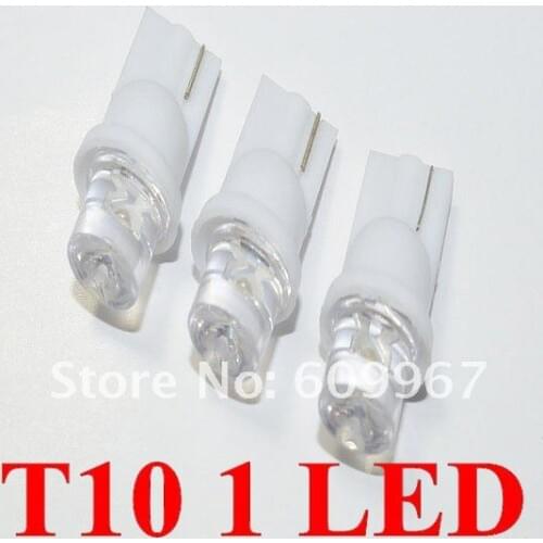 Free Shipping +T10 led light W5W 168 194 t10 1LED Car Wedge Indicator Light Lamp Bulbs White Color 12V 1000pcs/lot