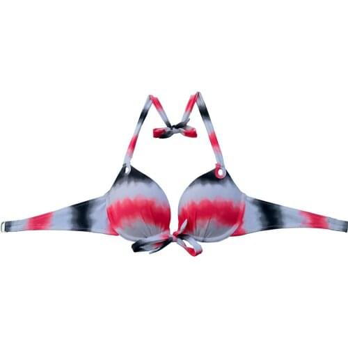 The Bikini Underwire TOPS for Women Biquini top Swimwear Pink Gray Stripe Printing Bathing suits Sexy Swimming Brazilian