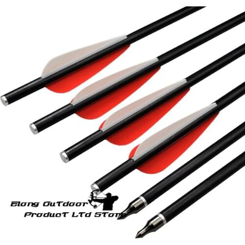 12X 8" 9" Crossbow Bolts Fiberglass Arrows 6*8mm 100 Grain Field Point Flat Knock for Archery Hunting Practice Free Shipping