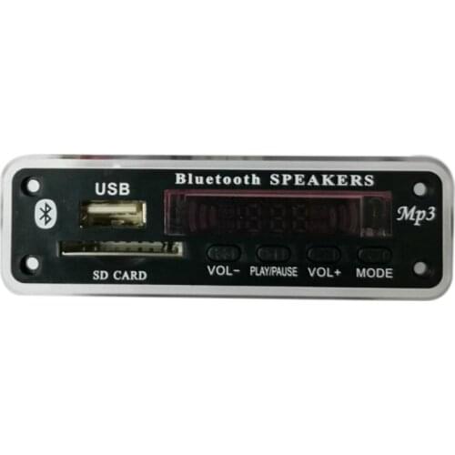 Dc 5V/12V Bluetooth 5.0 Audio Decoder Board Audio Module Usb Aux Sd Fm Radio Lossless Mp3/Wma/Wav/Flac/Ape Decoder Board Module