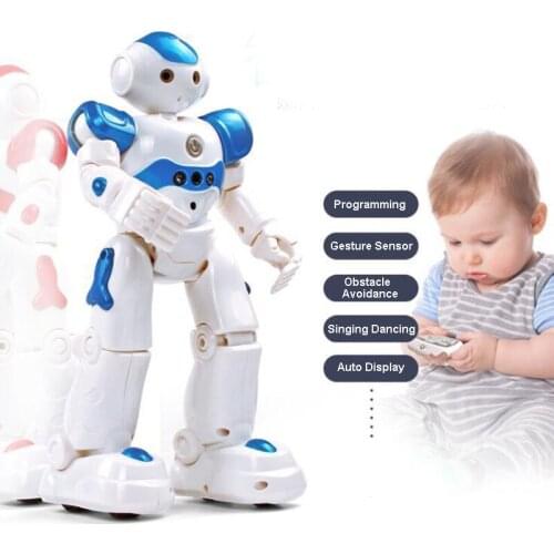 2 Colors Kids Funny RC Smart Robot Toy Remote Control Interactive Walking Dancing Singing Dancing RC Robot For Children Gift Toy