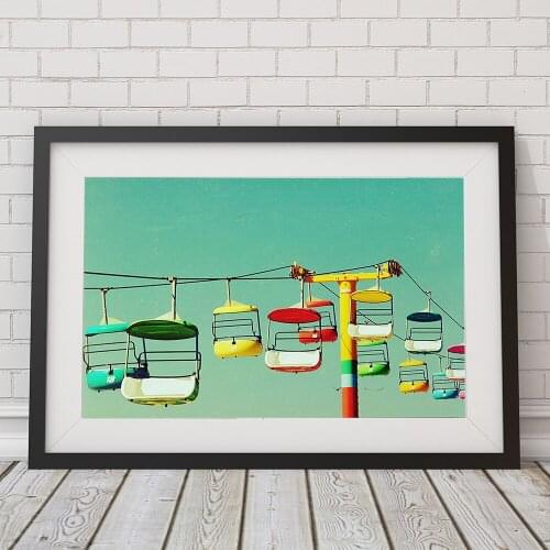 Santa Cruz Photography Mid Century Landscape Poster Modern Summer of 67 Print Canvas Wall Art Painting Photography Print