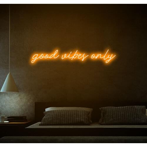 Good Vibes Only Neon Sign Bedroom Custom Led Light Sign Wall Art Romance Wedding