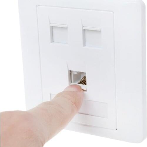 86 Type Computer Socket Panel CAT5E Network Module RJ45 Cable Interface Outlet