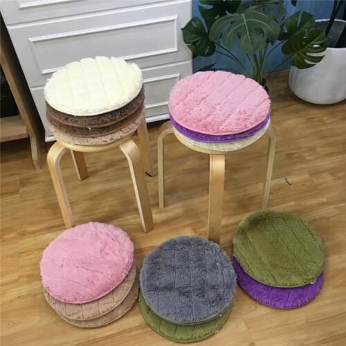 Thick high quality fluff Stool cushion Linen Round Chair Seat Cushion Warm anti-decubitus Kindergarten Small Stool Cushion
