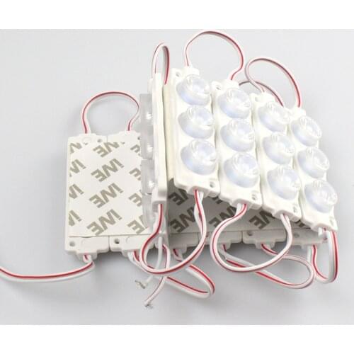 100pcs 3w LED Module DC12v 24V 3 led Injection Diffuse Reflection Side Lighting Module Source LED Sign Backlight Advertise Light