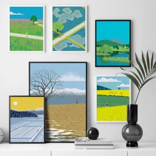 Modular Hd Prints Picture Home Decoration Idyllic Scenery Paintings Canvas Plant Poster Wall Art For Living Room No Framework