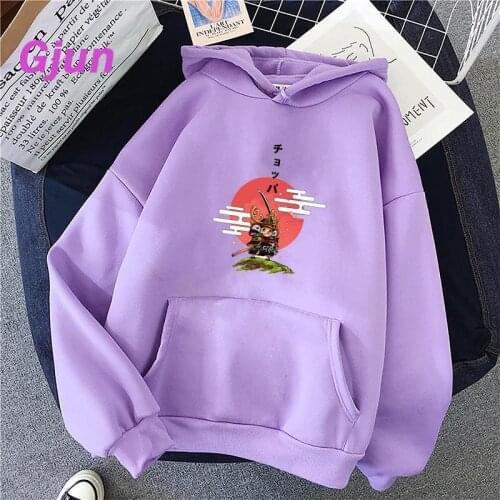 2021 CHOPPER SAMURAI One Piece Kawaii Anime Harajuku Hoodie Women Ullzang Cute Cat Cartoon Sweatshirt 90s Fashion Graphic Hoody