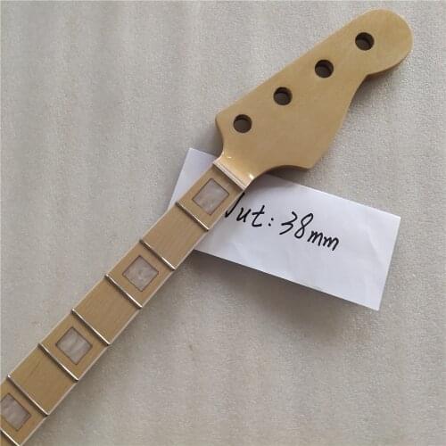 New Gloss Maple 20 frets J bass guitar neck part 4 string maple fingerboard 34 inch nut 38 mm