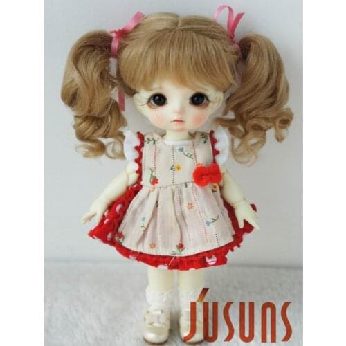 JD428 1/8 1/6 1/4 Lovely two pony mohair doll wigs size 5-6inch 6-7inch 7-8inch doll wig Wholesale fashion doll accessories