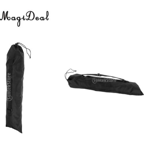2pcs Foldable Portable Alpenstock Hiking Walking Stick Storage Pouch Carry Bag 71x17.5cm Black