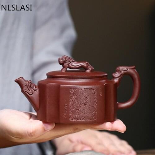Yixing Handmade Boutique Tea Pots Purple Clay Teapots Raw ore Purple mud Beauty Kettle Tea Ceremony Customized Gifts 240ml