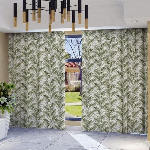 High Shading Plant 3d printing Blackout Windows Curtain Drape Panel For Living Room Bedroom Interior Home Decoration