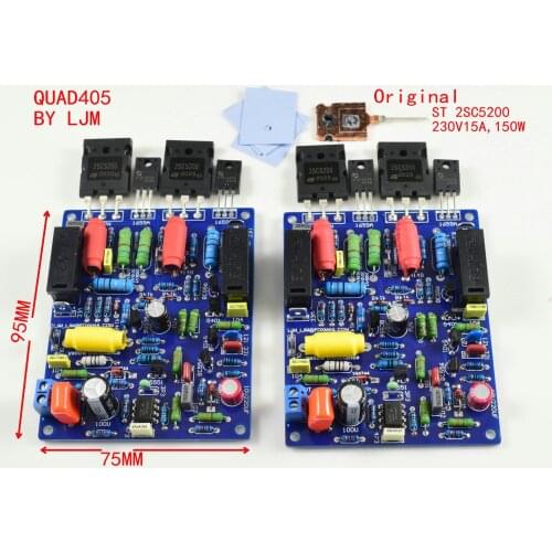 2PCS 2 channels QUAD405 100W+100w Audio Power Amplifier Board DIY KIT Assembled board