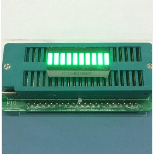 Free Ship 100pcs Green digital tube anode 25*10mm 10 Segment Emerald Digital Display Battery for DIY factory direct price