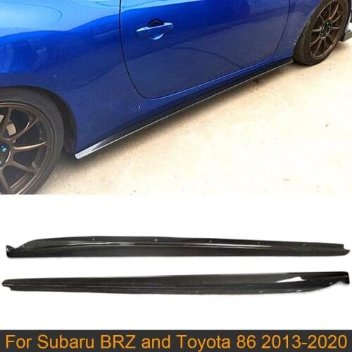 Car Side Skirts Body kits For Subaru BRZ Toyota FT86 GT86 2013-2020 Carbon Fiber BodyKits Side Skirts Apron Lip Trim Cover