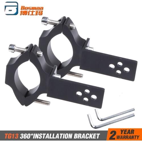 BOSMAA 2pcs Universal Mount TG11/TG13 Motorcycle Headlight Bracket Tube Fork Spotlight Holder Clamp For Cafer Racer Chopper Ect