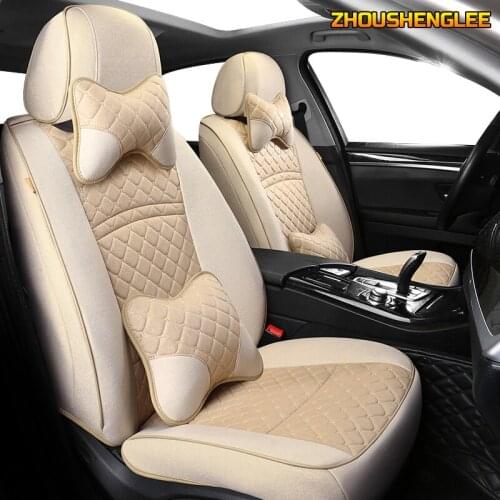 ZHOUSHENGLEE Custom FLAX car seat covers For Trumpchi GA6 GA3 GS5 GA8 GS8 GA5 GS4 GS7 GS3 GM8 GA4 GM6 Automobiles Seat Covers