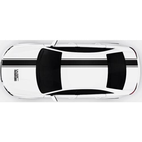 Black Vinyl Car Covers Stripe Sticker Racing Sports For VW Ford Renault Decoration Accessories