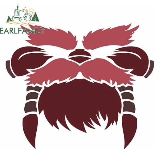 EARLFAMILY 13cm x 11.4cm for Ornn Anime Car Sticker Auto Refrigerator Decal Personality Sunscreen Waterproof Car Assessoires