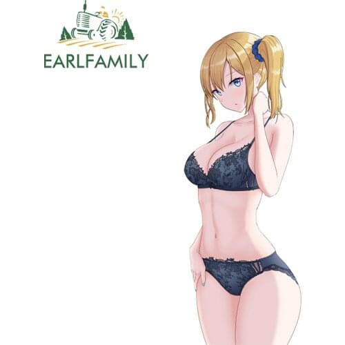 EARLFAMILY 13cm x 4.9cm for Ai Hayasaka Kaguasama Love Is War Car Stickers Waterproof Simple Decals Scratch-Proof Car Goods