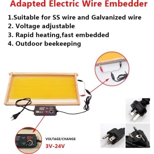 Digital Display Temperature Adjustable Beekeeping Electric Embedder Heating Device Frame Wire Embedder 110-240V