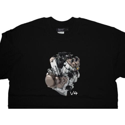 Tops 2019 Print Letters Men 100% Cotton Print Aprilia Rsv4 Engine T-Shirt- Best Quality Unique - All Options Wholesale T Shirt