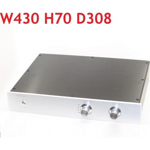 Size D358 W430 H120 All Aluminum Case Amplifier Preamp Power Amplifier Housing DIY Chassis Rear Home Aduio WA139