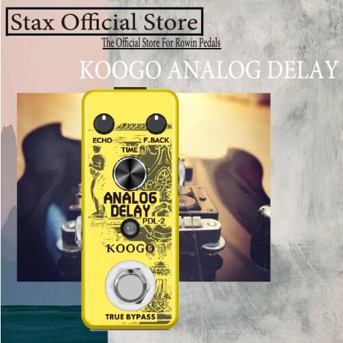 Koogo Analog Delay Pedal Delay Guitar Effect Pedals True Bypass Full Metal Shell Delay Times: 25ms~600ms