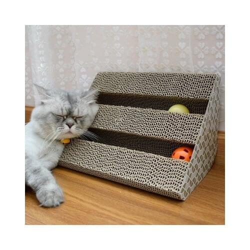 Cat Toys Cat Claw Board Pet Claw Sharpener Creative Bell Scratch Board Corrugated Cat Scratch Board Pet Supplies