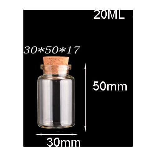 Mini Glass Bottles for Pendants Necklace Made Small Wishing Bottle Glass Vials Jars Fashion Jewelry Pendant 100pcs Free Shipping