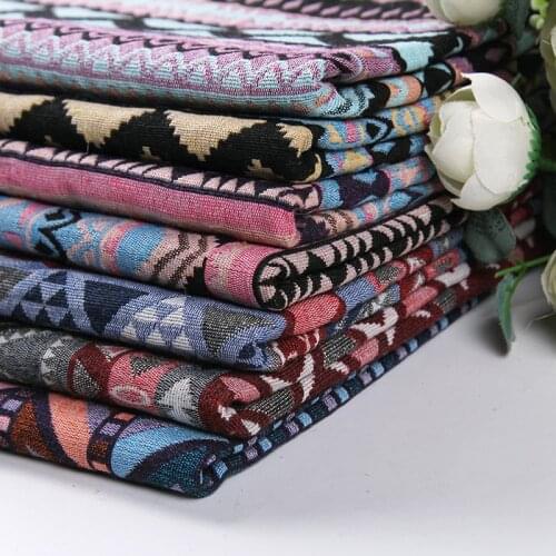 National wind-colored woven jacquard fabric tablecloth pillow sofa carpet polyester cotton Ethnic fabric DIY Handmade Bohemian