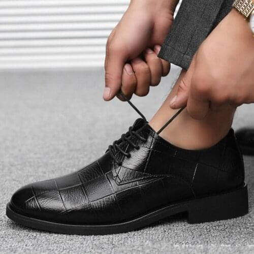 New fashion business dress men shoes classic leather men suits fashion shoes lace-up dress banquet shoes men Oxfords Z1-35