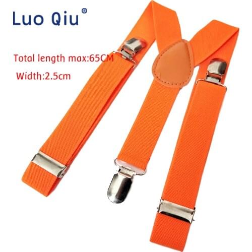 10pcs/lot)Soild Color Children Suspenders Belt Baby Boys Girls Clip-on Y-Back Braces Elastic Kids Costume Adjustable Strap