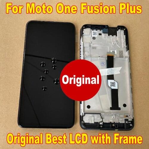 Original New Working LCD Display Touch Screen Digitizer Assembly Glass Sensor Phone Pantalla For Motorola Moto One Fusion Plus