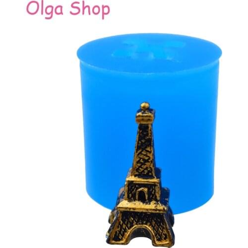 PYL293 30.9mm 3D Eiffel Tower Silicone Mold - Fondant, Sugarcraft, Gum Paste, DIY Handmade, Jewelry, Resin Clay, Food Safe