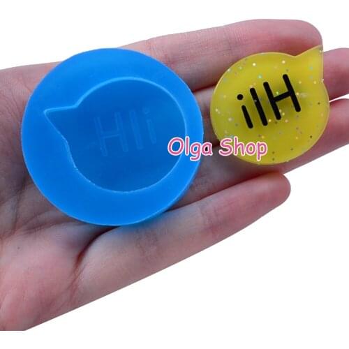 PYL638 29.7mm x 28.2mm iIH Cameo Silicone Mold Fondant Cake Decoration Candy Resin Clay Earrings Necklace Craft Soap Candle