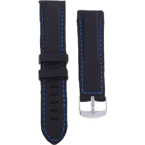 Unisex Water Sports Scuba Diver Watch Band Soft Silicone Diving Bracelet Strap Wrist Belt Replacement 22/24/26mm