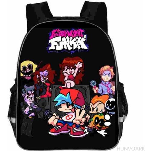 3D Print Friday Night Funkin Backpack Women Men Black Schoolbags Student Computer Travel Bags Mochila Escolar Travel Backpack