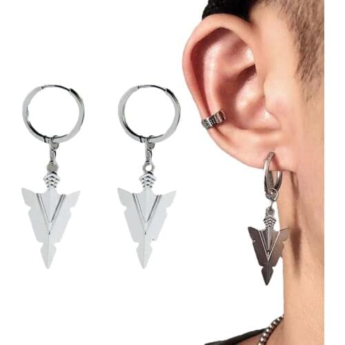 Retro Hip Hop Earrings for Men Women Butterflys Cross Tassel Earring Personality Exaggeration Trendy Earing Party Jewelry Gift