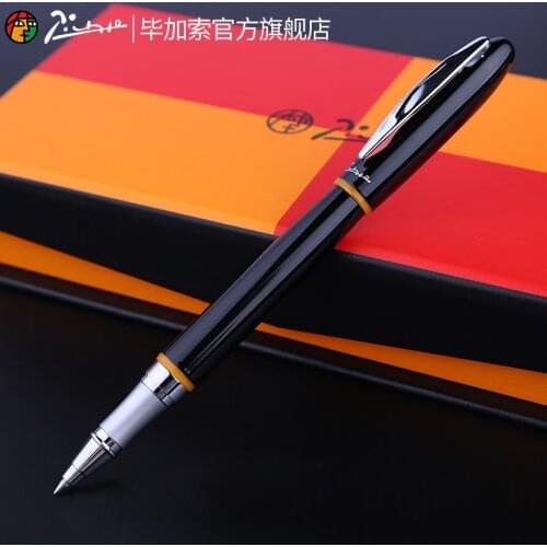 Pimio 907 Smooth Black and Red Rollerball Pen with Silver Clip High Quality Metal Ballpoint Pens Gift Pen